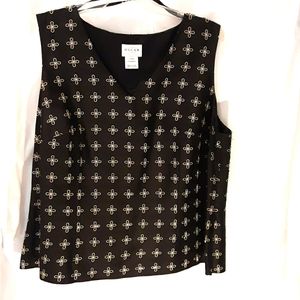 EUC OSCAR by Oscar de la Renta 22W Beaded Tank Top